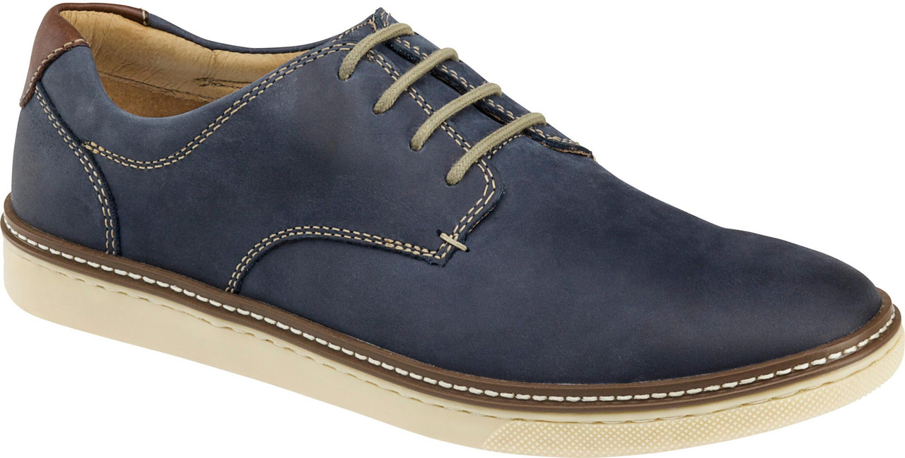 Johnston Murphy Men's Mcguffey Plain Toe 25-8359 Navy Oiled Leather