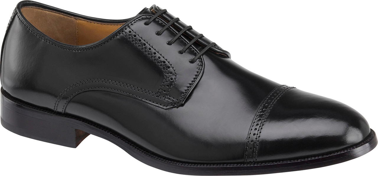 Johnston Murphy Men s Bradford Cap Toe 15 1771 Black Brush Off