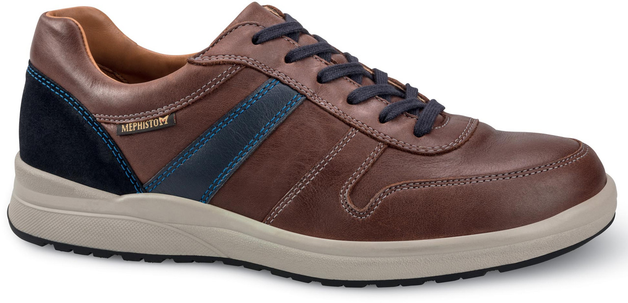 Mephisto Men's Vito VITO-178 Chestnut/Navy Randy; Blue Suede - The