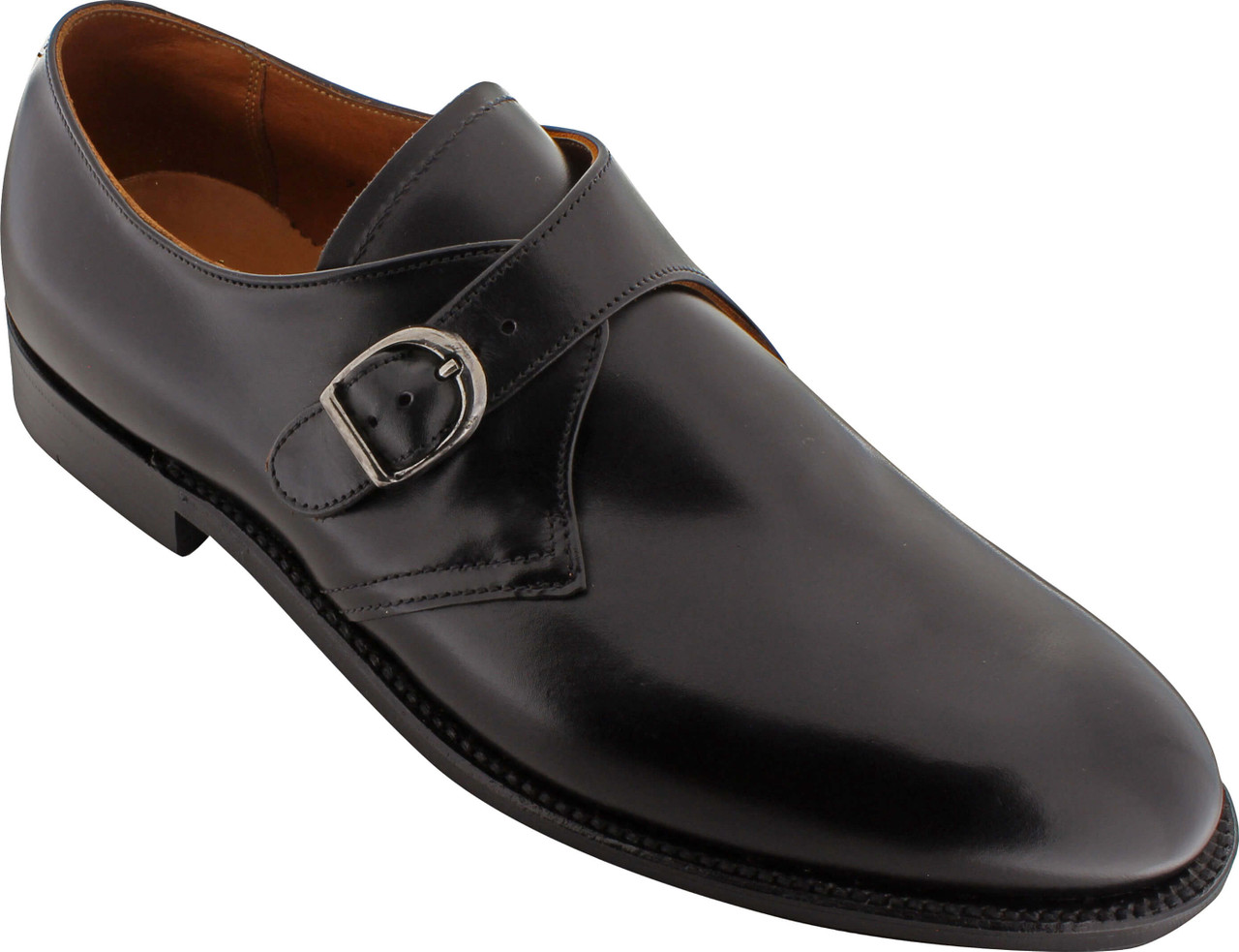 Alden Men's 955 - Monk Strap - Black Calfskin - The Shoe Mart