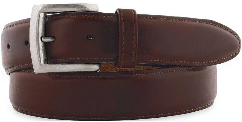 Johnston Murphy Men's 75-31361 - Waxed Leather Belt - The Shoe Mart