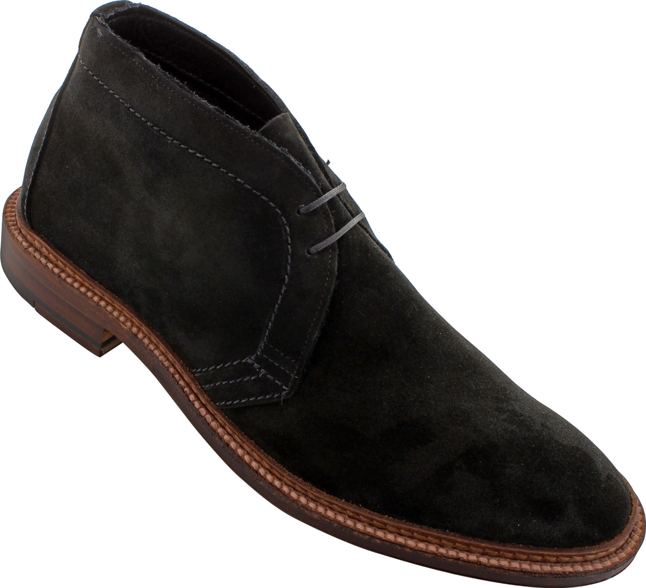 Alden Men's 1497 - Unlined Chukka Boot Flex Welt - Black Suede