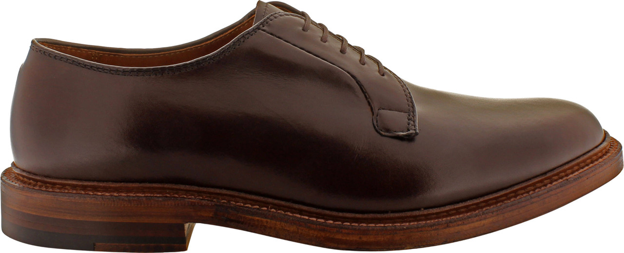 Alden Men's 99026 - Plain Toe Blucher - Dark Brown Smooth Calfskin ...