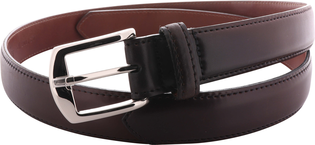 Alden Belts 1.25 Inch Dress Shell Cordovan Belt - Color 8-Nickel