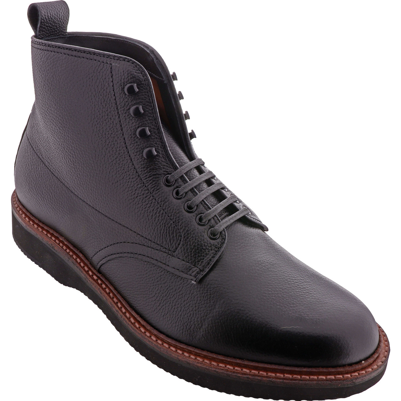 Alden Shoes Men's Plain Toe Boot D9841H Black Regina Grain Calf