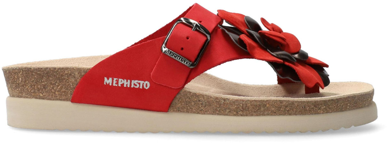 Mephisto Women s Helen Flower HELENFLOWER 048 Red Sandalbuck 6048N