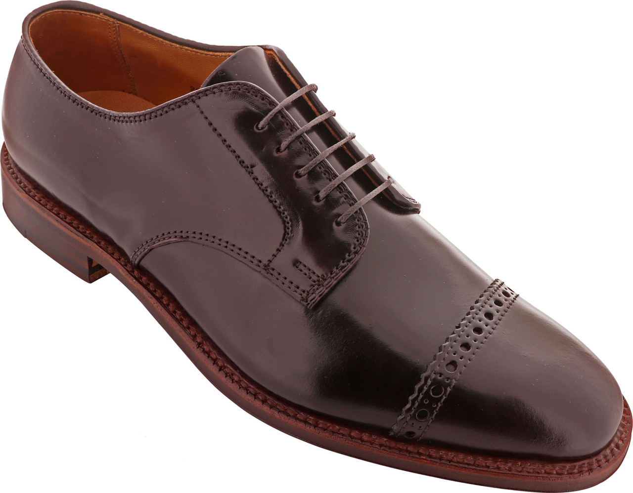 Alden Shoes Men's Perforated Cap Toe Blucher D9527 Color 8 - The