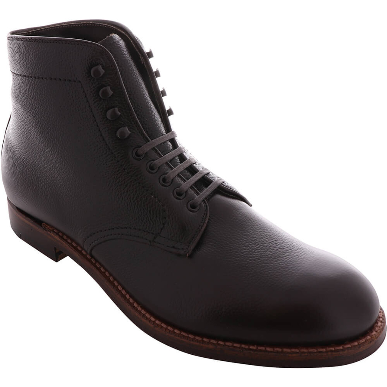 Alden Men's D9840H - Plain Toe Boot Modified Last - Dark Brown Regina