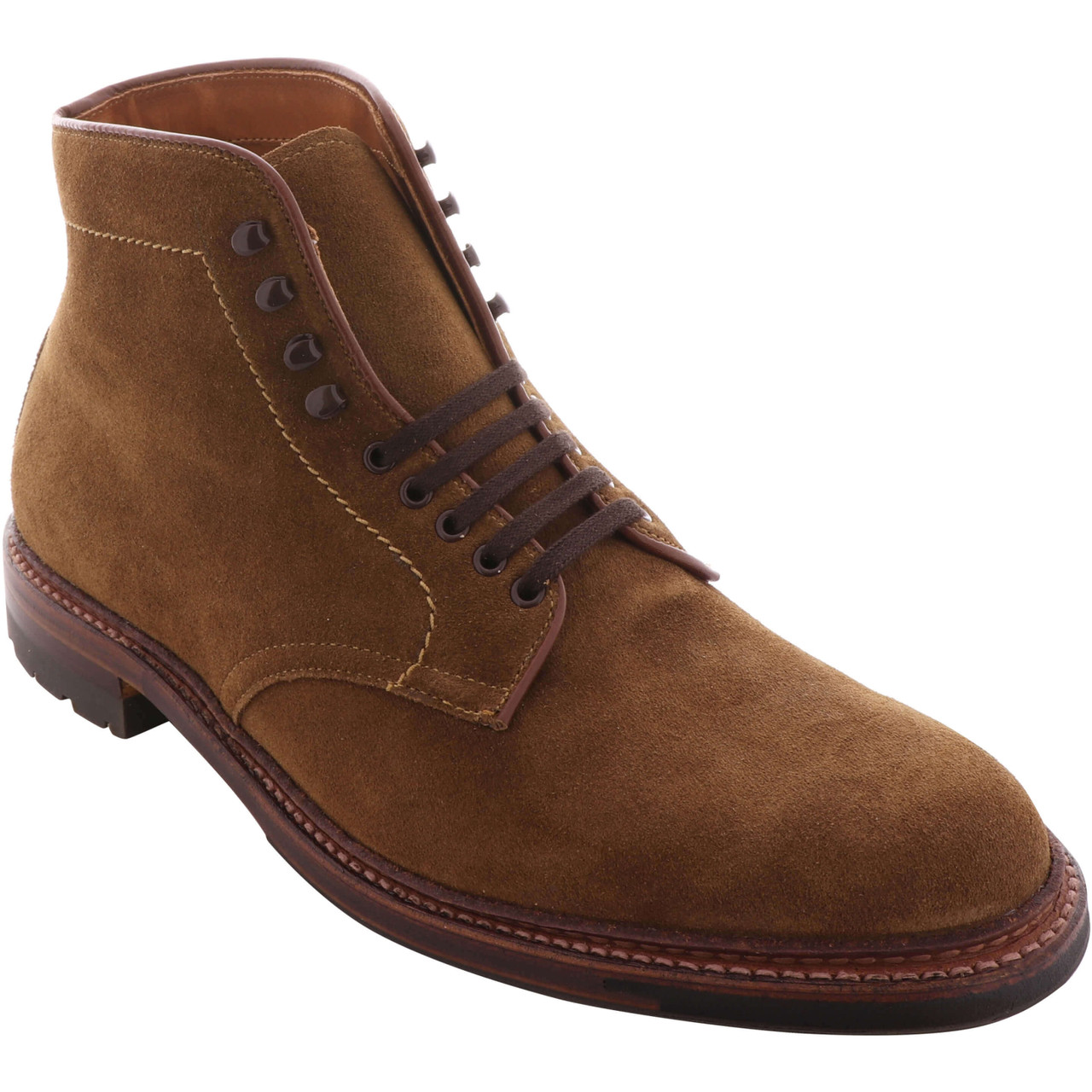 Alden Men's 4511HC - Plain Toe Commando Sole Boot - Snuff Suede