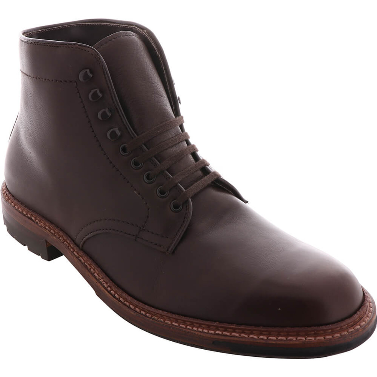 Alden Men's 4512HC - Plain Toe Commando Sole Boot - Dark Brown ...