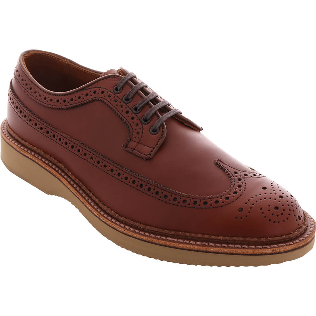 Alden Men's D1515 Long Wing Blucher Pecan Austin - The Shoe Mart