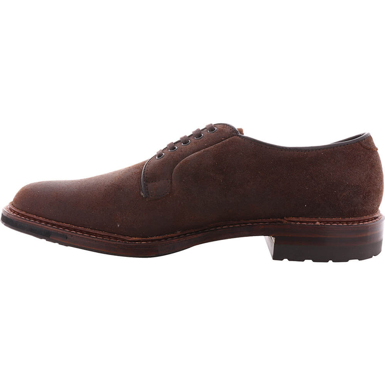 Alden Men's D1409C Plain Toe Blucher Tobacco Reverse Chamois - The Shoe ...