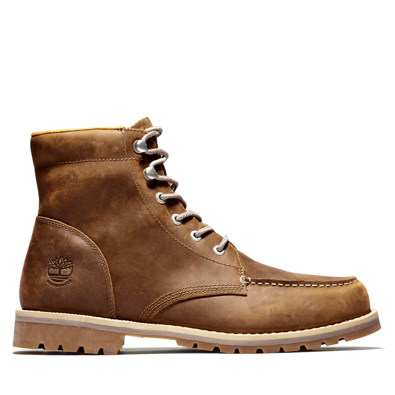 Timberland Men's Redwood Falls Waterproof Moc-Toe Boots TB0A2EDRF13 Rust  Full-Grain