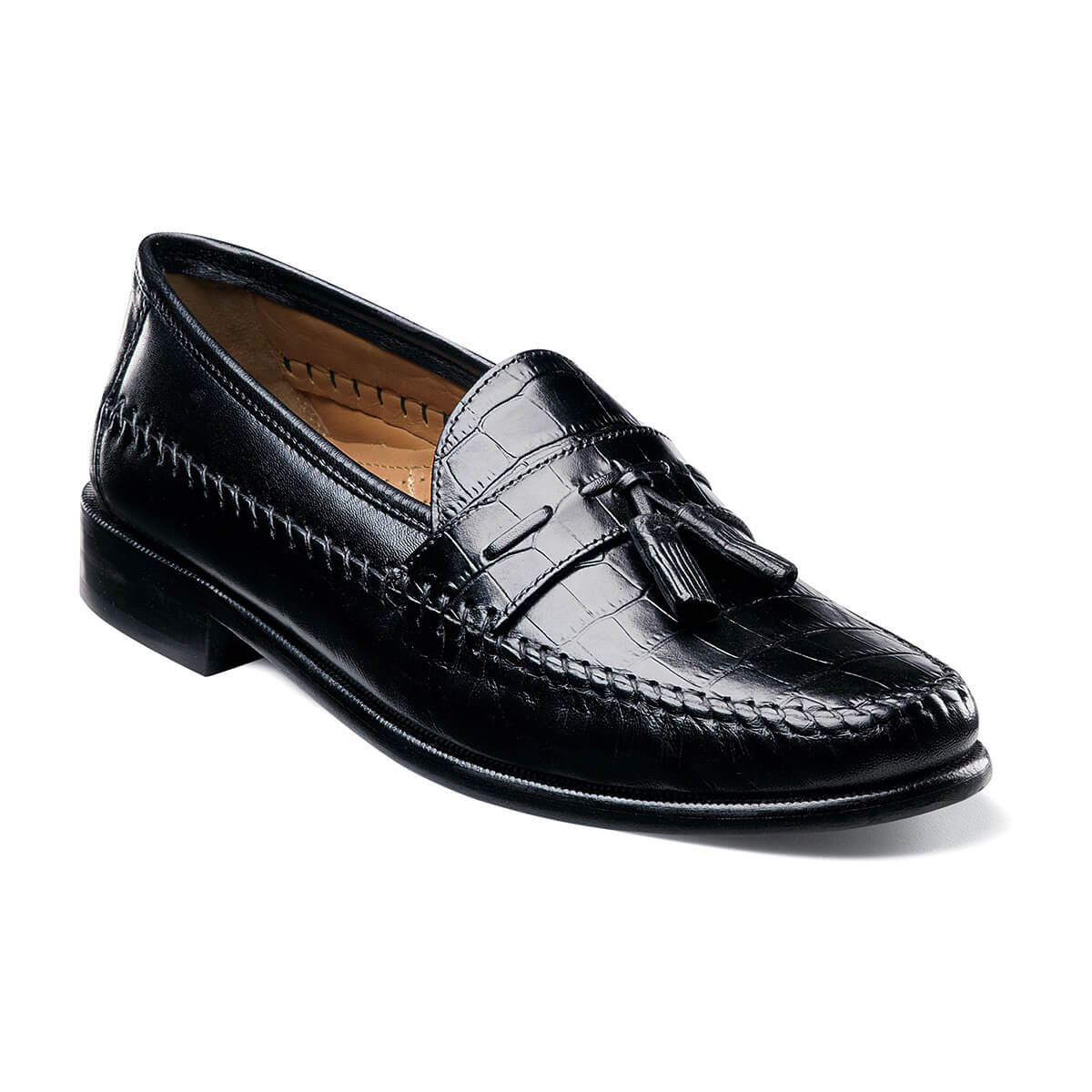 white christmas dresses Florsheim Black Plain Toe Single Monk Strap Shoe – Karako Suits main image 1
