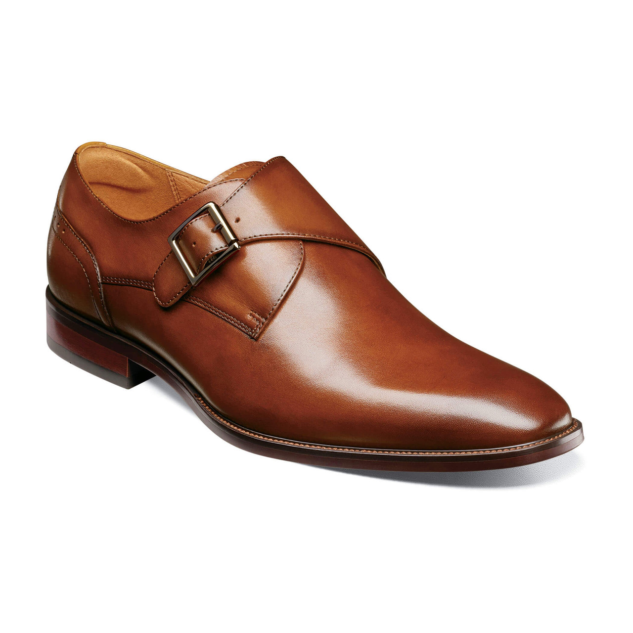 Florsheim Men's Sorrento Plain Toe S 14293-221 Cognac - The Shoe Mart