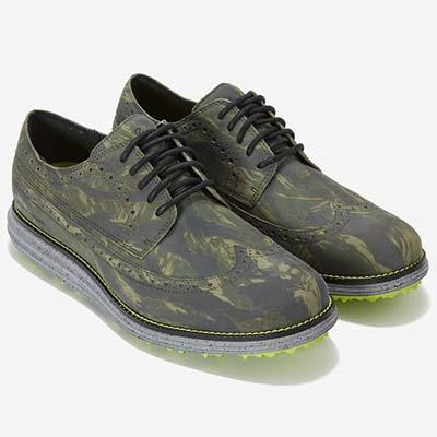 Cole Haan Originalgrand Wing Golf Oxford Men's Shoes Green Camo Print : 7 D