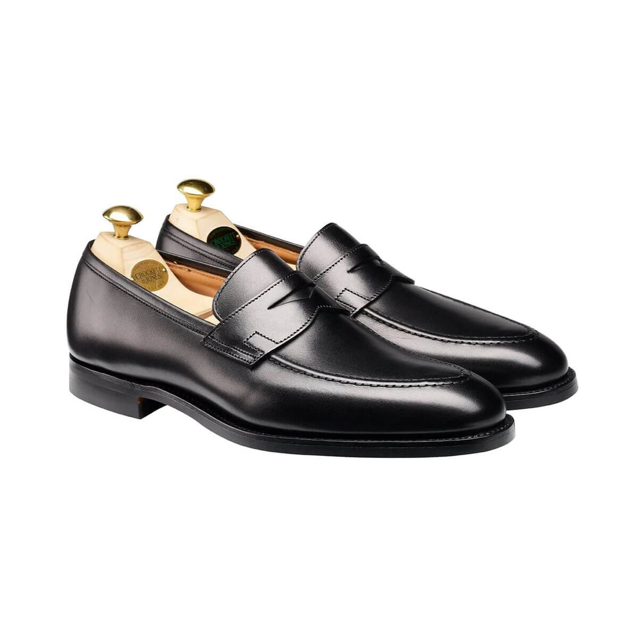 Crockett and Jones Men's Sydney Loafers - Black Calf - The Shoe Mart