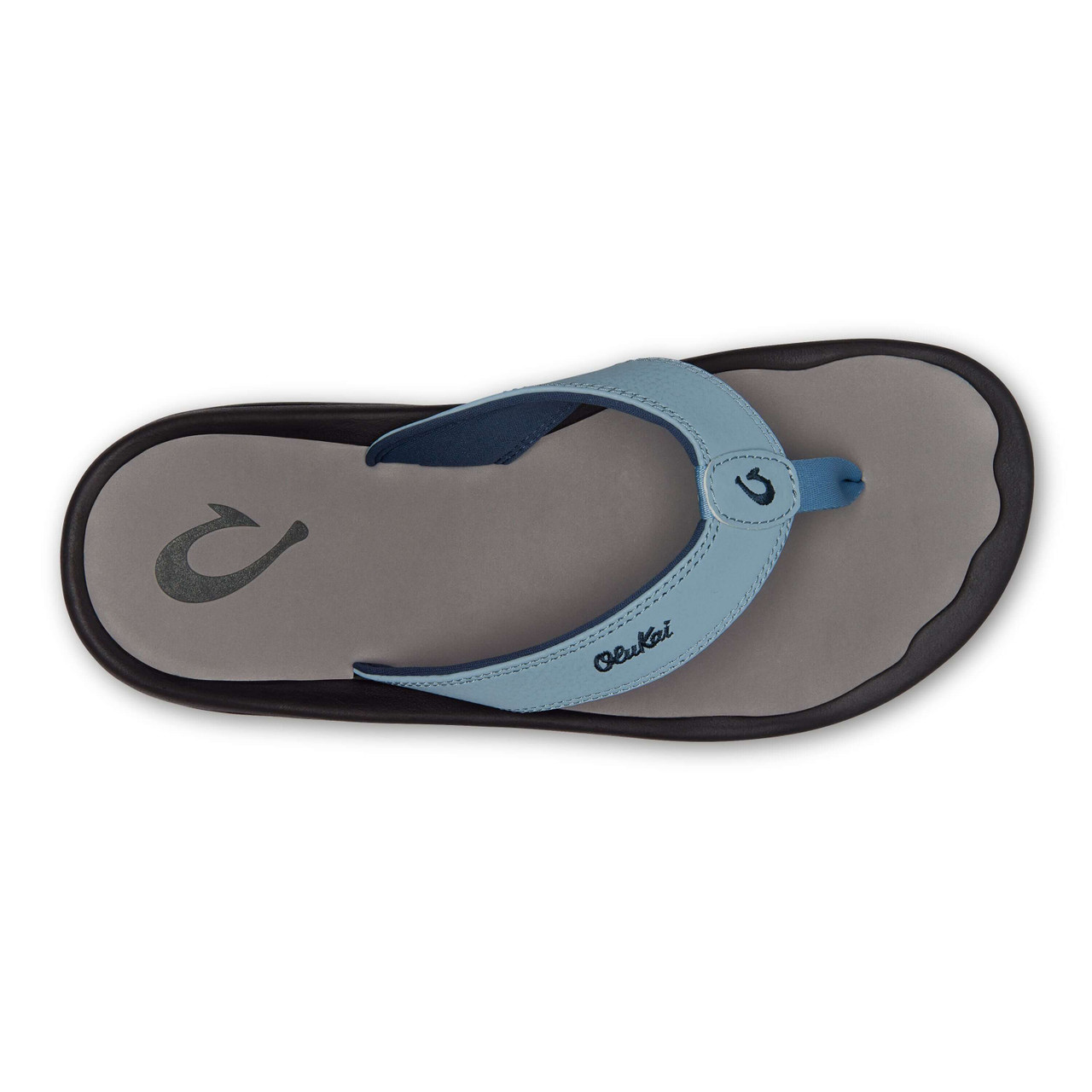 Olukai Men's ‘Ohana 10110-ZC26 Sea Ice-Charcoal - The Shoe Mart