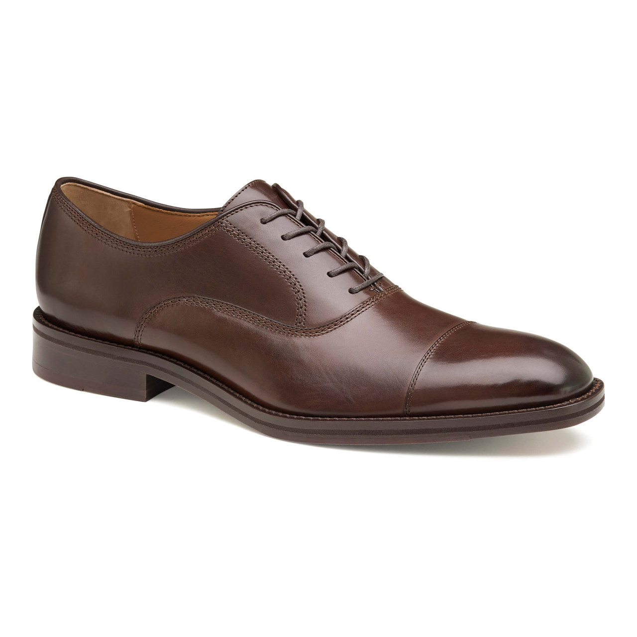 Johnston Murphy Men's Meade Cap Toe 15-7934 Mahogany Italian