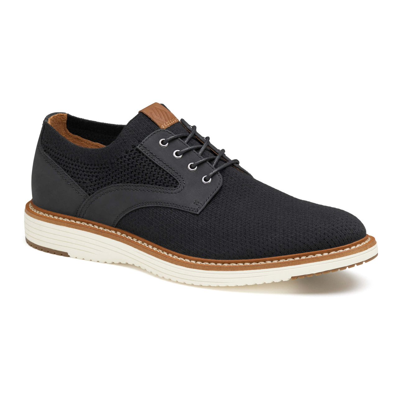 Johnston Murphy Men's Upton Knit Plain Toe 20-5357 Black Knit