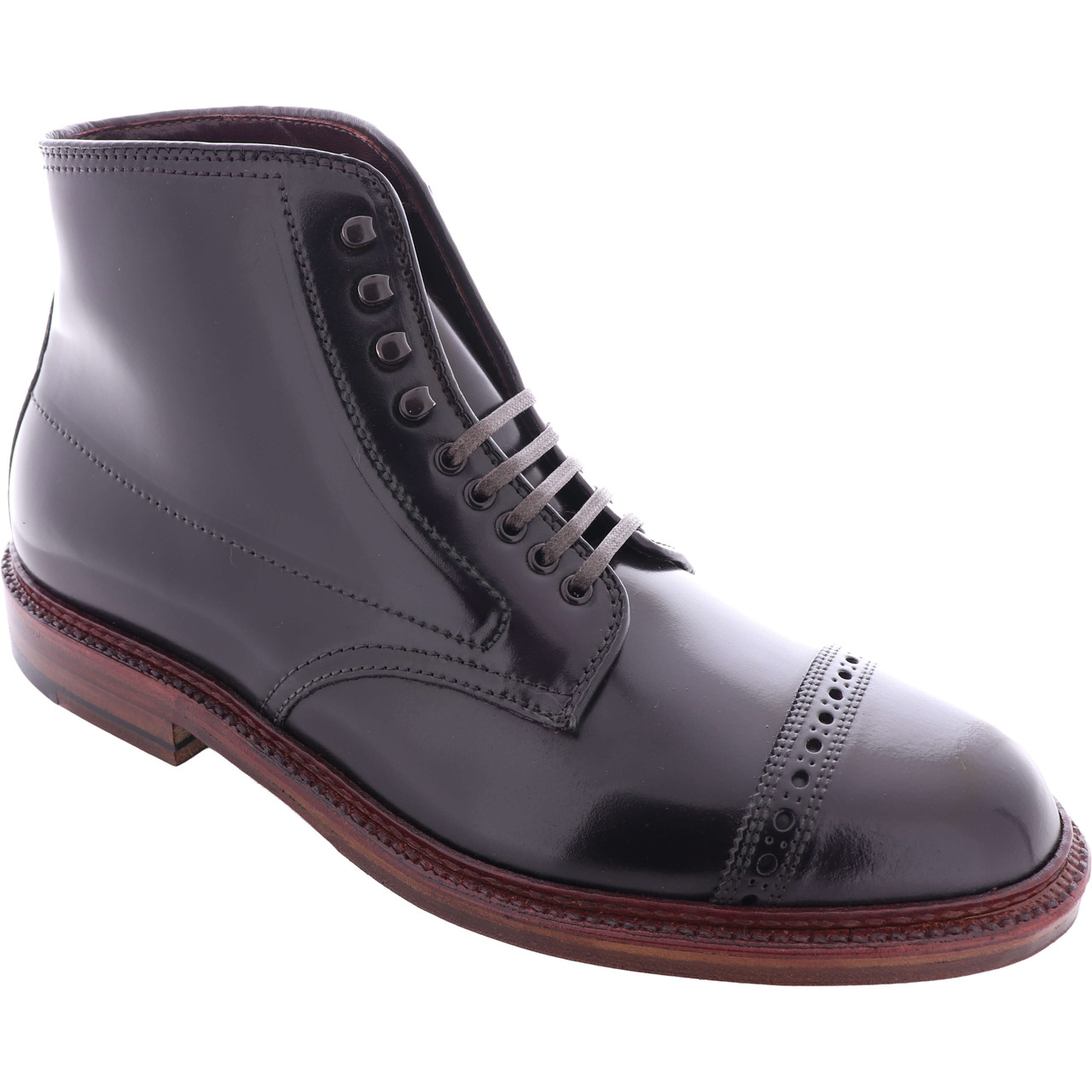 Alden D2856H - Perforated Cap Toe Jumper Boot - Color 8 Shell