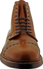 Alden Men's 39701 - Perforated Cap Toe Boot - Dark Tan - Front
