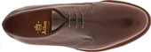 Alden Shoes Men's Dutton 3 Eyelet Blucher Oxford 941C Dark Brown Alpine Grain Calf - Top