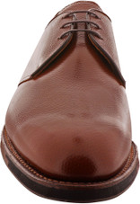 Alden Shoes Men's Dutton 3 Eyelet Blucher Oxford 942C Brown Alpine Grain Calf - Front