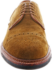 Alden Shoes Men's Medallion Tip Blucher D8512C Snuff Suede - Front