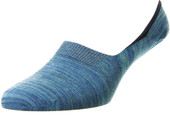 Pantherella Socks Men's Saint Lucia No Show 3008FB-003 Sea Blue - Main Image