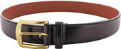 Alden Belts 1.5 Inch Casual Shell Cordovan Belt - Black-Gold - Main Image