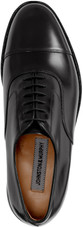 Johnston Murphy Men's Melton Cap Toe 22-2981 Black Calfskin - Image 6