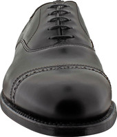 Alden Men's 901 - Perforated Straight Tip Bal - Black Calfskin - Front