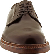 Alden Men's 99026 - Plain Toe Blucher - Dark Brown Smooth Calfskin - Front