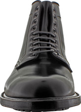 Alden Men's D5826C - Plain Toe Commando Sole Boot - Black Shell Cordovan - Front
