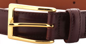 Alden Belts 30mm Calf Dress Belt - Burgundy-Gold - Back