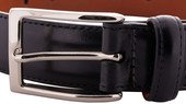 Alden Belts 30mm Calf Dress Belt - Black-Nickel - Back