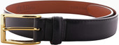 Alden Belts 30mm Calf Dress Belt - Black-Gold - Main Image