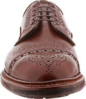 Alden Shoes Men's Medallion Cap Toe Atom Blucher D9522C Brown Scotch Grain - Front