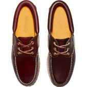 Timberland Men's 3-Eye Lug Handsewn Boat Shoes TB050009648 Burgundy Full-Grain - Outer Side