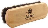 Alden 6" Horse Hair Shoe Shine Brush - Black - Front