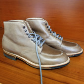 Flat Wide Waxed Boot Laces - 54" Gray - Front