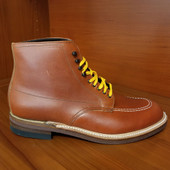 Flat Wide Waxed Boot Laces - 54" Mustard - Back