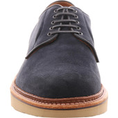 Alden Men's D1410 - Plain Toe Blucher - Navy Suede - Front