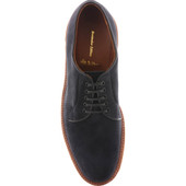 Alden Men's D1410 - Plain Toe Blucher - Navy Suede - Top