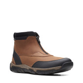 Clarks Men's Grove Zip II 26162720 Dark Tan Leather - Image 4