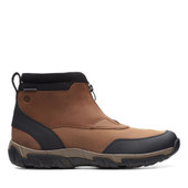 Clarks Men's Grove Zip II 26162720 Dark Tan Leather - Image 5