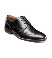 Florsheim Men's Rucci Wingtip Oxford 13383-001 Black - The Shoe Mart