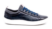 Martin Dingman Men's Leather Sneaker Navy Sheep Skin Leather - Image 2