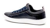 Martin Dingman Men's Leather Sneaker Navy Sheep Skin Leather - Image 4